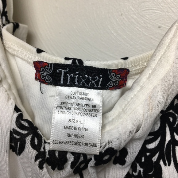 Black and White flowers Dress Trixxi formal - Picture 4 of 4